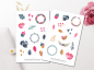 Preview: Forest Animals Pink Blue Sticker Set